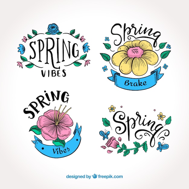 Kolekcja Pięknych Etykiet Wiosny