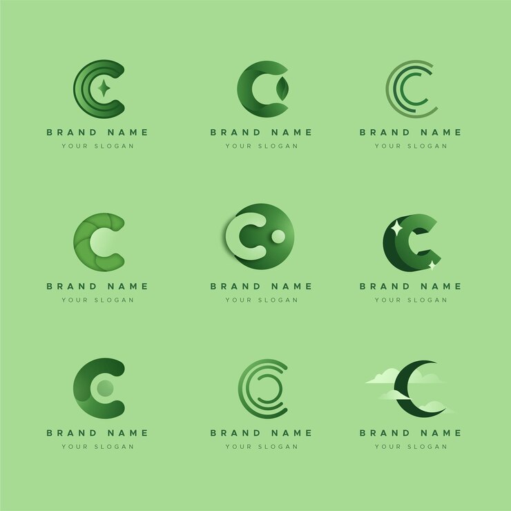 Bezpłatny plik Wektor kolekcja płaskich logo c