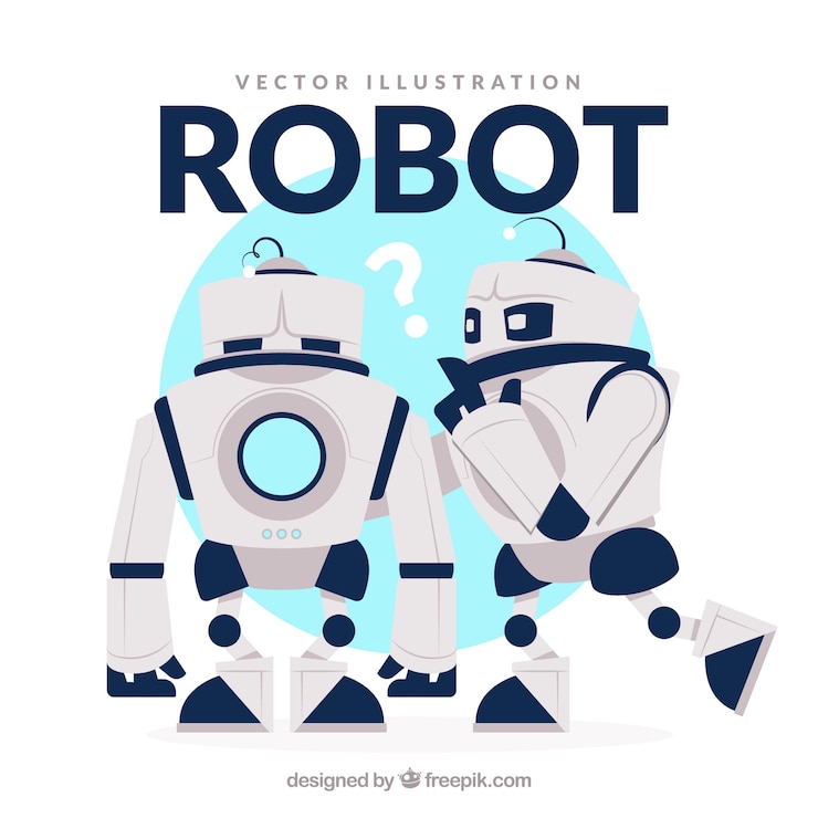 Bezpłatny plik Wektor kolekcja płaskich robotów