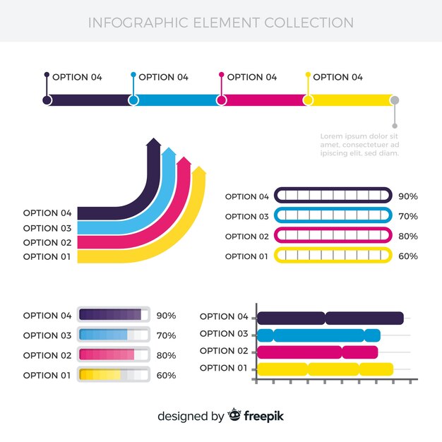 Kolekcja Płaskie Elementy Infographic