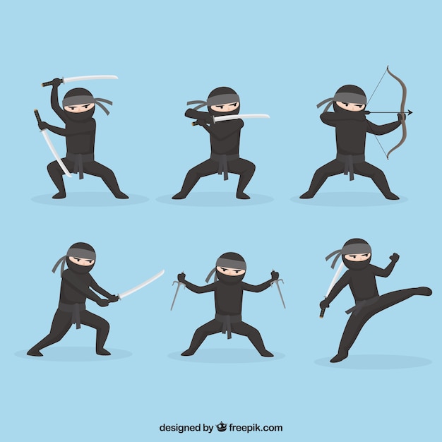 Kolekcja postaci Ninja