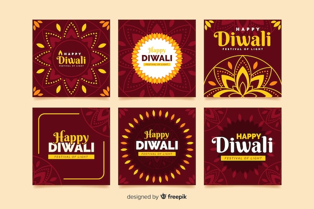 Kolekcja Postów Na Instagramie Z Okazji Diwali