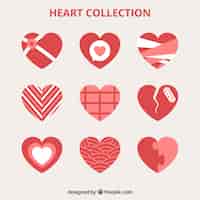 Bezpłatny wektor kolekcja serca