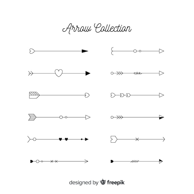 Bezpłatny wektor kolekcja strzałek