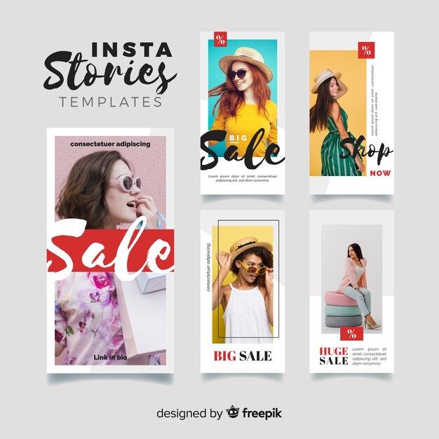 Kolekcja szablonów historii sprzedaży Instagram