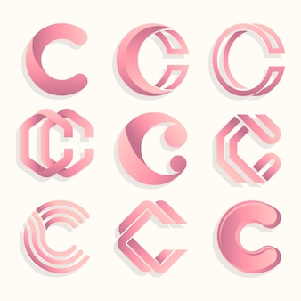 Kolekcja szablonów logo gradientu c
