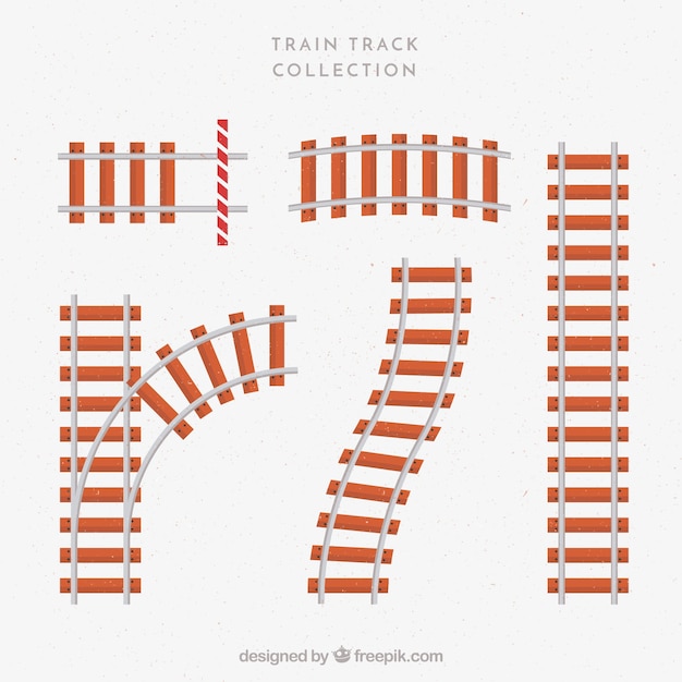 Bezpłatny wektor kolekcja torów kolejowych
