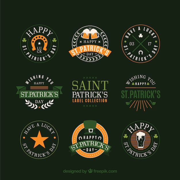 Kolekcja Znaczków I Etykiet St. Patrick's