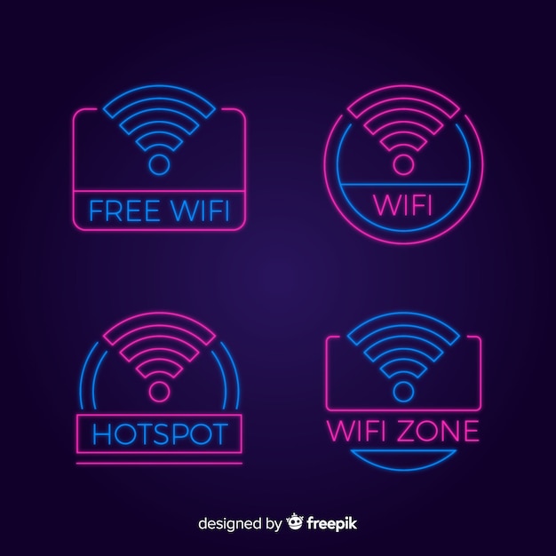 Kolekcja Znak Neon Wifi