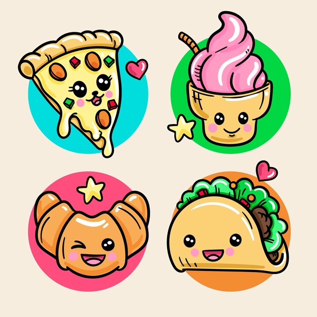 Kolekcja żywności kawaii