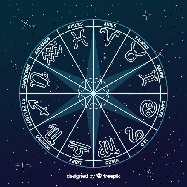 Bezpłatny wektor koło zodiaku