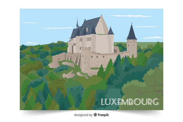 Kolorowa ilustracja z luksemburskiego pałac