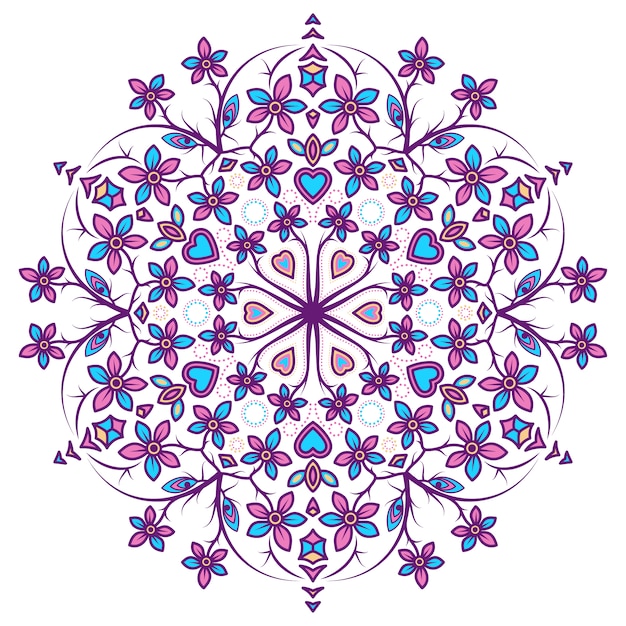 Bezpłatny wektor kolorowa mandala design