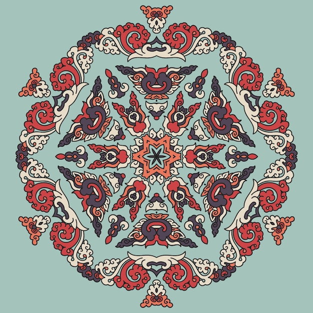 Bezpłatny wektor kolorowa mandala design