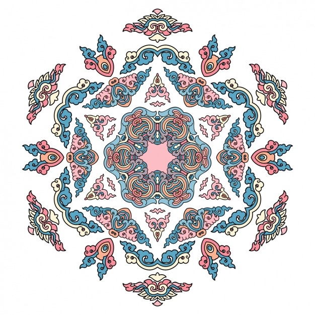 Bezpłatny wektor kolorowa mandala design