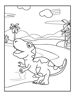 Kolorowanki z dinozaurami dla dzieci