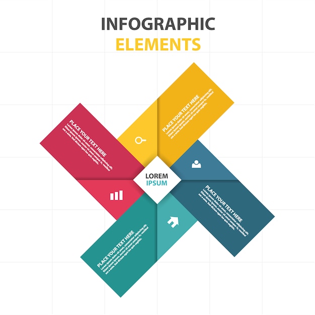 Bezpłatny wektor kolorowe abstrakcyjne biznesowych infographic szablonu