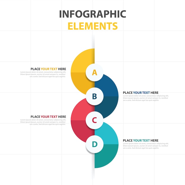 Bezpłatny wektor kolorowe abstrakcyjne biznesowych infographic szablonu