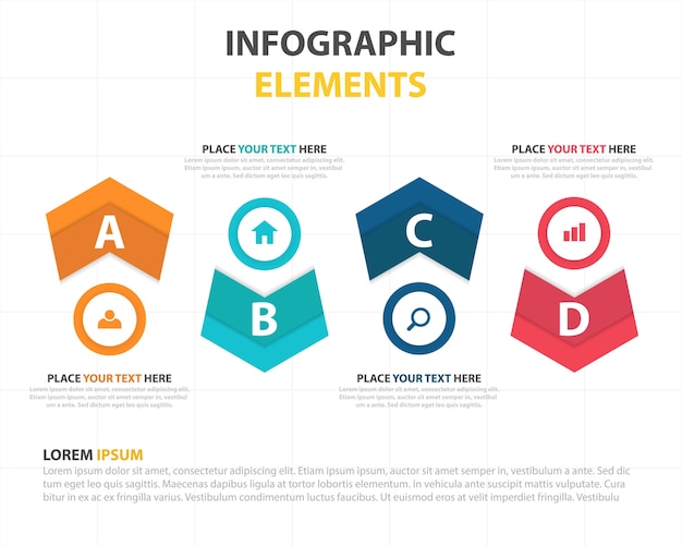 Bezpłatny wektor kolorowe abstrakcyjne biznesowych infographic szablonu