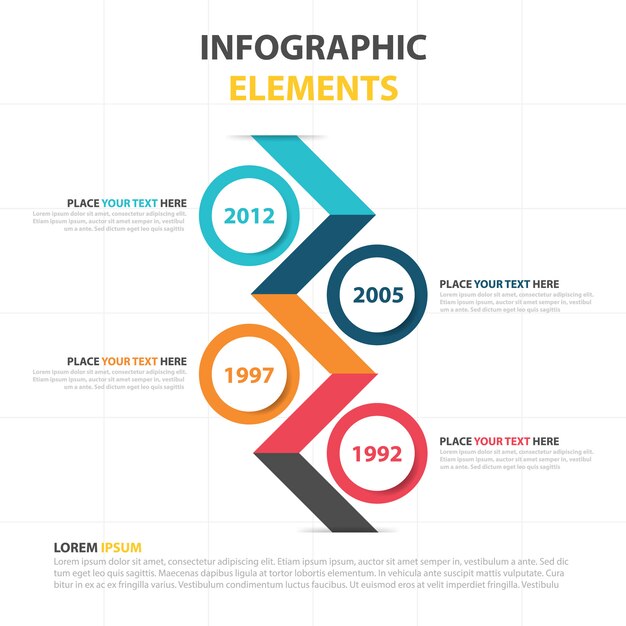 Kolorowe Abstrakcyjne Biznesowych Infographic Szablonu