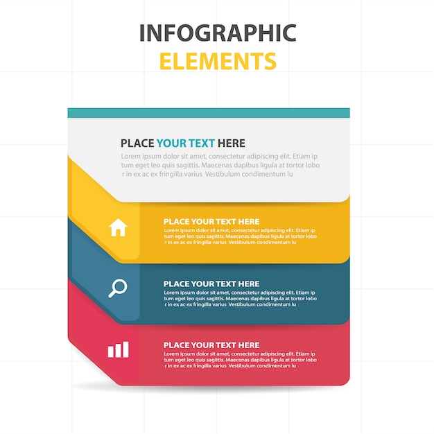 Kolorowe Abstrakcyjne Biznesowych Infographic Szablonu