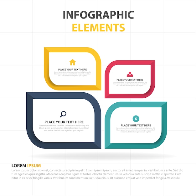 Kolorowe abstrakcyjne biznesowych szablon infographic szablonu