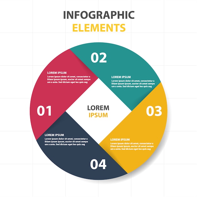 Kolorowe Abstrakcyjne Okręgu Biznesowych Infographic Szablonu