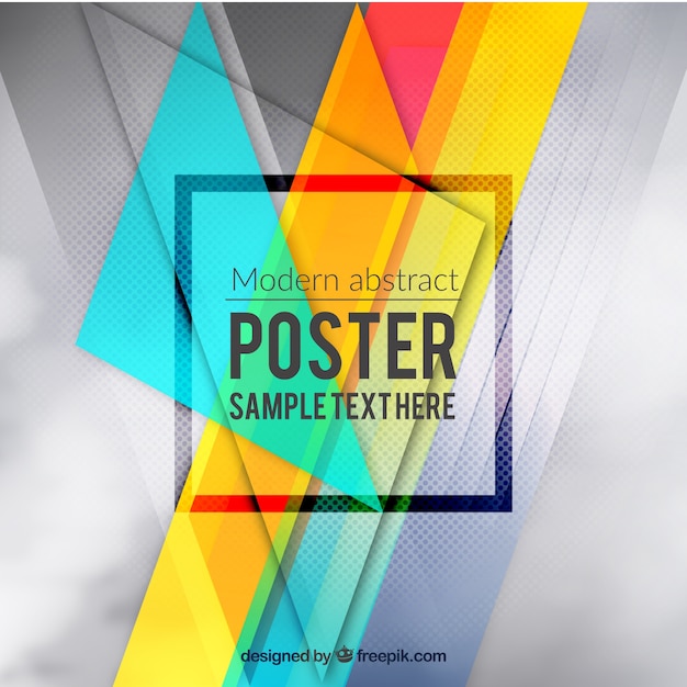 Bezpłatny wektor kolorowe abstrakcyjne plakat