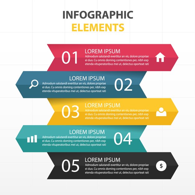 kolorowe abstrakcyjne trójkąta szablon biznes infografika