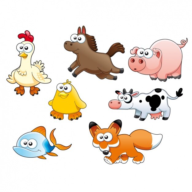 Bezpłatny plik Wektor kolorowe animals collection