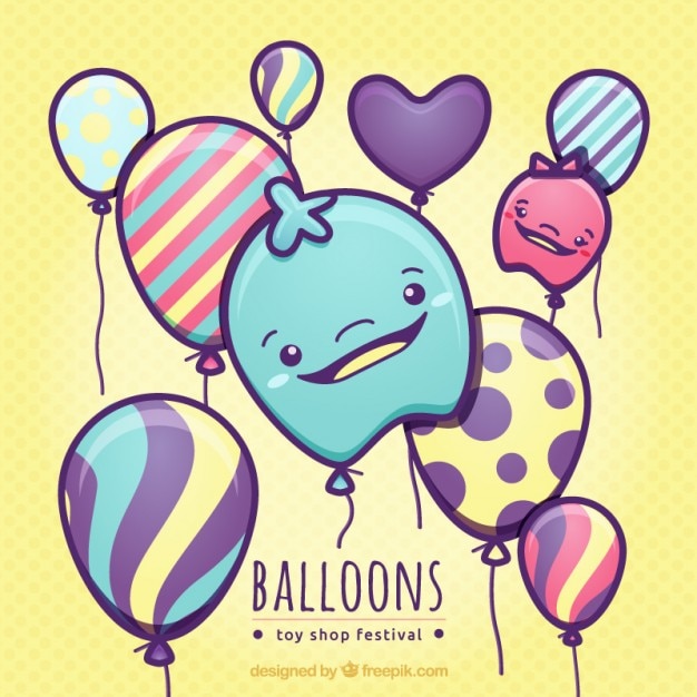 Kolorowe Balony Ilustracji