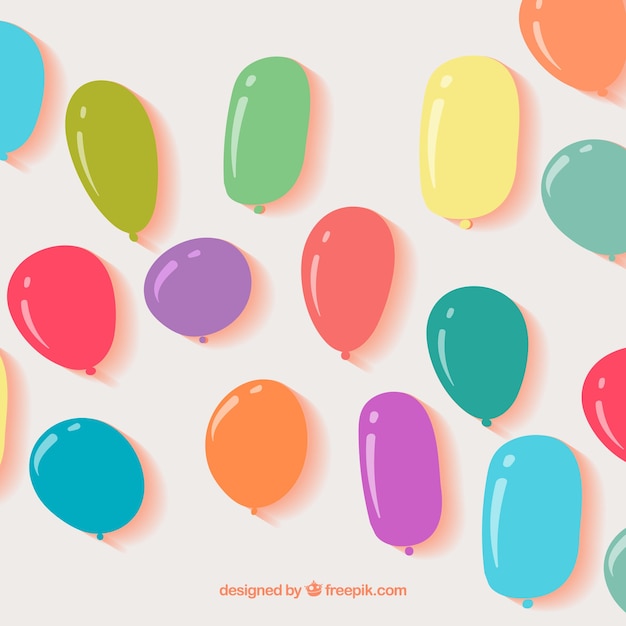Bezpłatny wektor kolorowe balony tło, aby świętować
