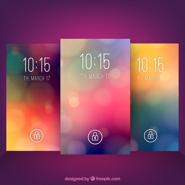 Kolorowe bokeh tapety na telefon komórkowy
