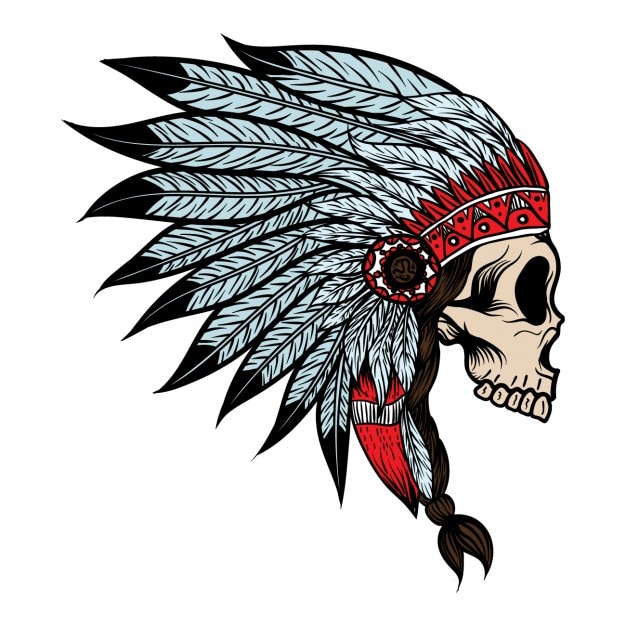 Kolorowe czaszki indian