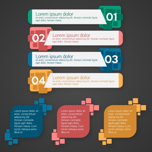 Kolorowe Infografika Szablon