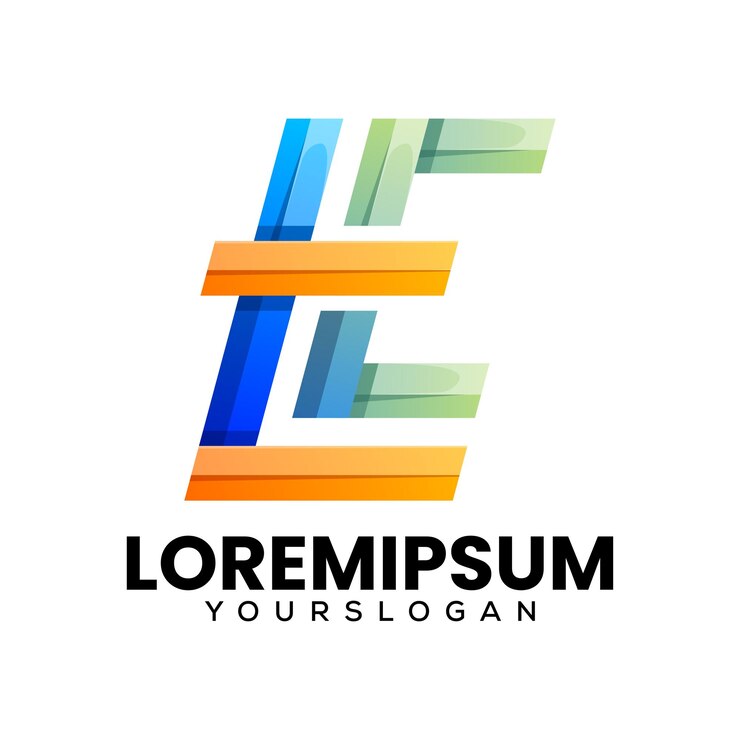 Bezpłatny plik Wektor kolorowe inicjały litera t e projekt logo
