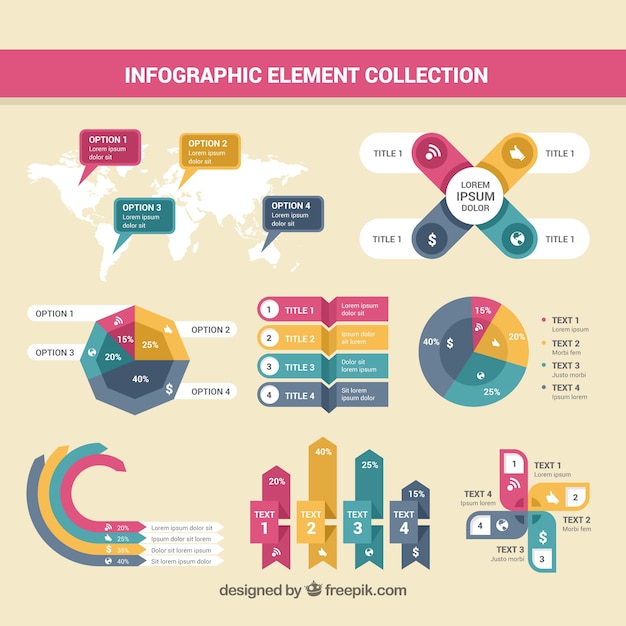 Kolorowe Kolekcja Elementów Infograficznych