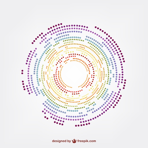 Bezpłatny wektor kolorowe kropki