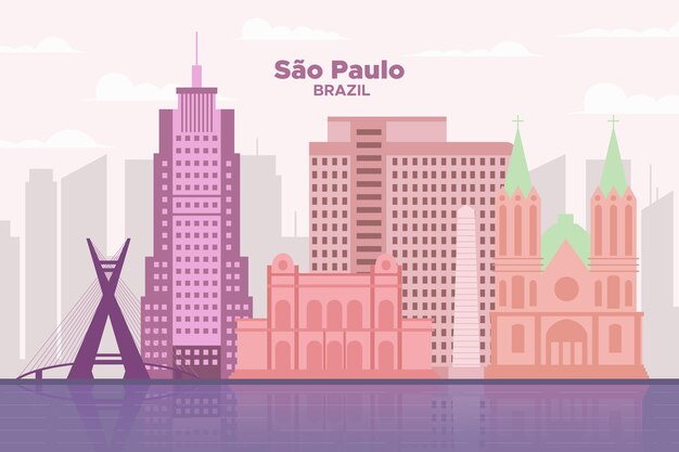 Kolorowe panoramę sao paulo