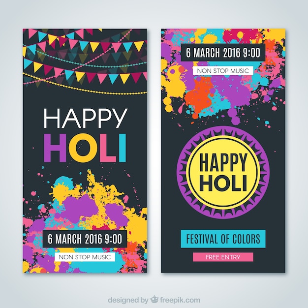 Kolorowe Plamy Ulotek Holi