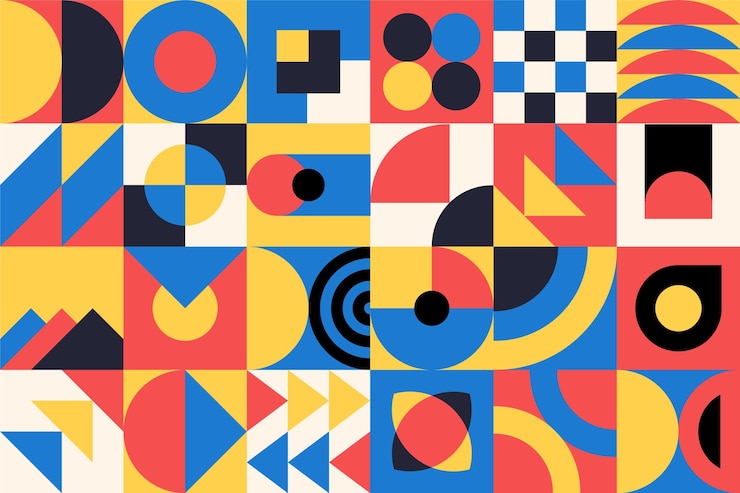 Bezpłatny plik Wektor kolorowe tło bauhaus