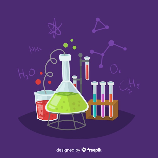 Kolorowe Tło Chemii Płaskie