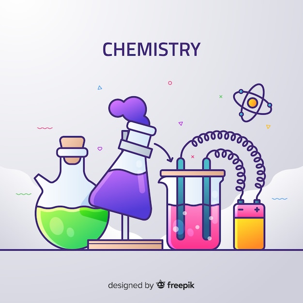 Kolorowe Tło Chemii Płaskie