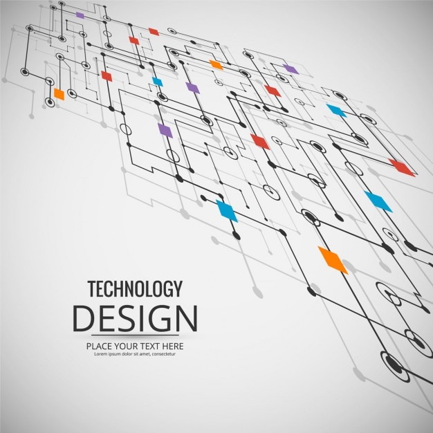 Bezpłatny wektor kolorowe tło technologia