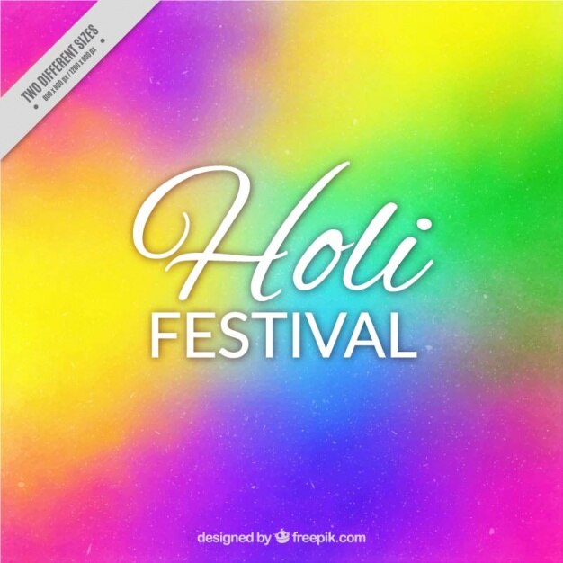 Bezpłatny plik Wektor kolorowe tło w stylu vintage na festiwalu holi