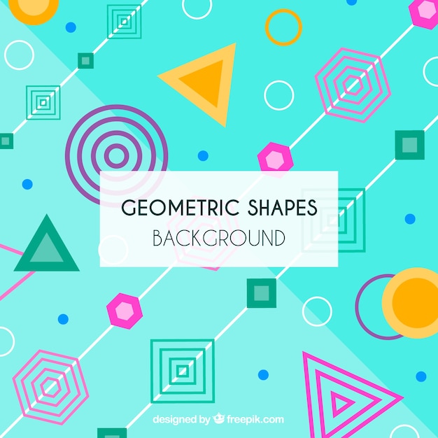 Kolorowe Tło Z Geometrycznymi Kształtami
