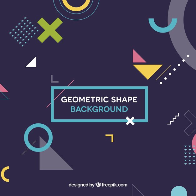 Kolorowe tło z geometrycznymi kształtami