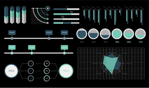 Kolorowi Infographic Wykresy I Diagramy Ilustracyjni