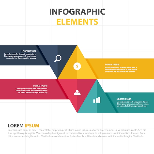 Bezpłatny wektor kolorowy abstrakcyjny trójk? t biznesu infografika szablonu