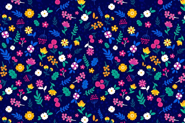 Kolorowy ditsy kwiatowy wzór tła